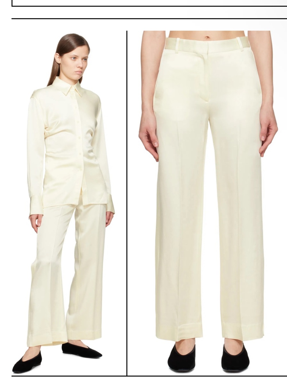 Toteme Cuff Slit Trousers in Macadamia